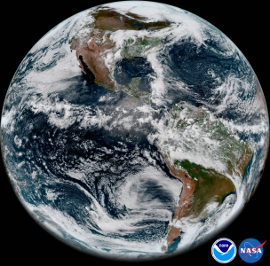 GOES-17 ABI full disk view of Earth’s Western Hemisphere from its checkout position on May 20, 2018 